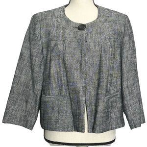 Style & Co Blazer 14P Tweed 1-Button Jacket